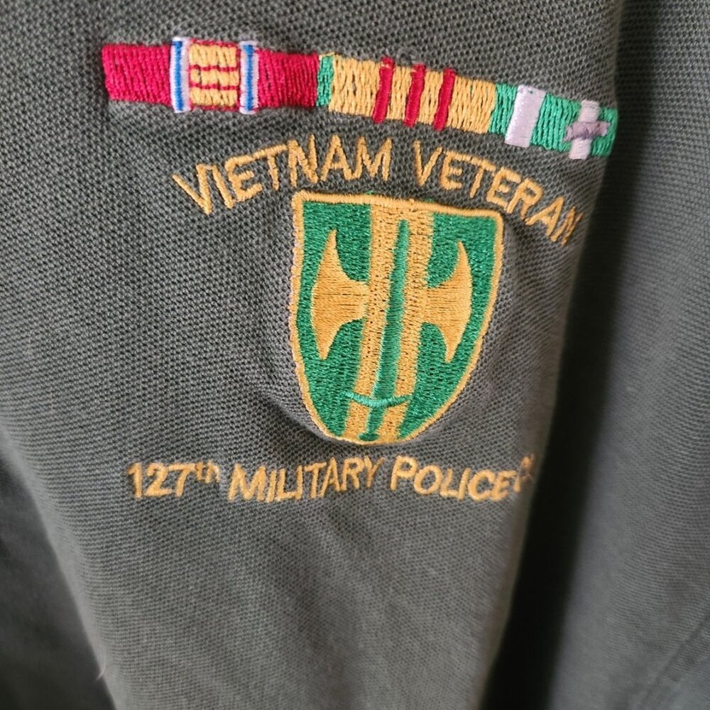 Vietnam Veteran 127th Military Police Polo Shirt - Size 2XL